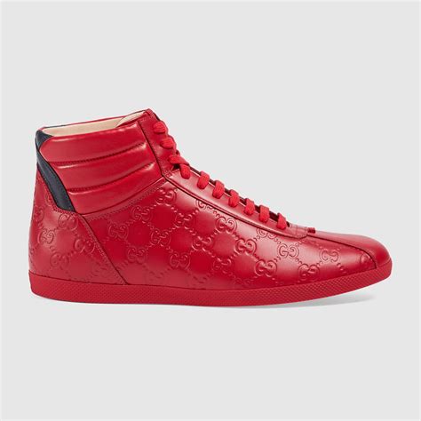 gucci red gold blue pattern|red and blue gucci shoes.